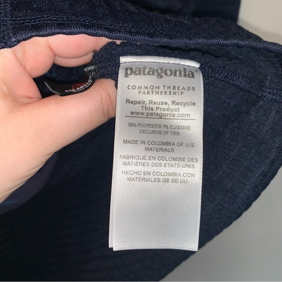 Patagonia R Series Full Zip Blue Grid Fleece Jacket M - Picture 4 of 7